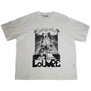 Uniqlo UT Louvre Mona Lisa XXL Graphic Print White T-Shirt Men's Art Streetwear